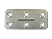PIASTRA DI GIUNZIONE RETTANGOLARE 6 FORI- - mm.86x40 spessore mm.1 - 100 pezzi