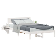 Letto matrimoniale | Letto per adulti | Struttura del letto Bianco 135 x 190 cm Pino massello