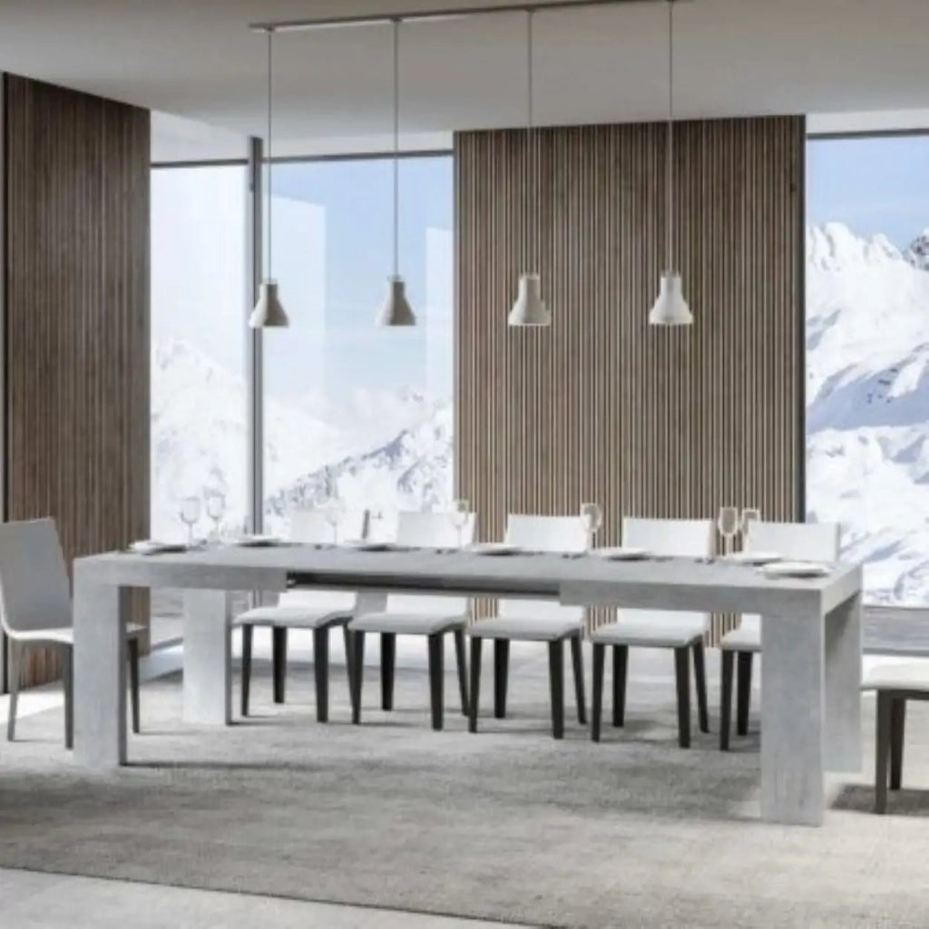 Tavolo allungabile 160/264x90 cm Roxell colore cemento