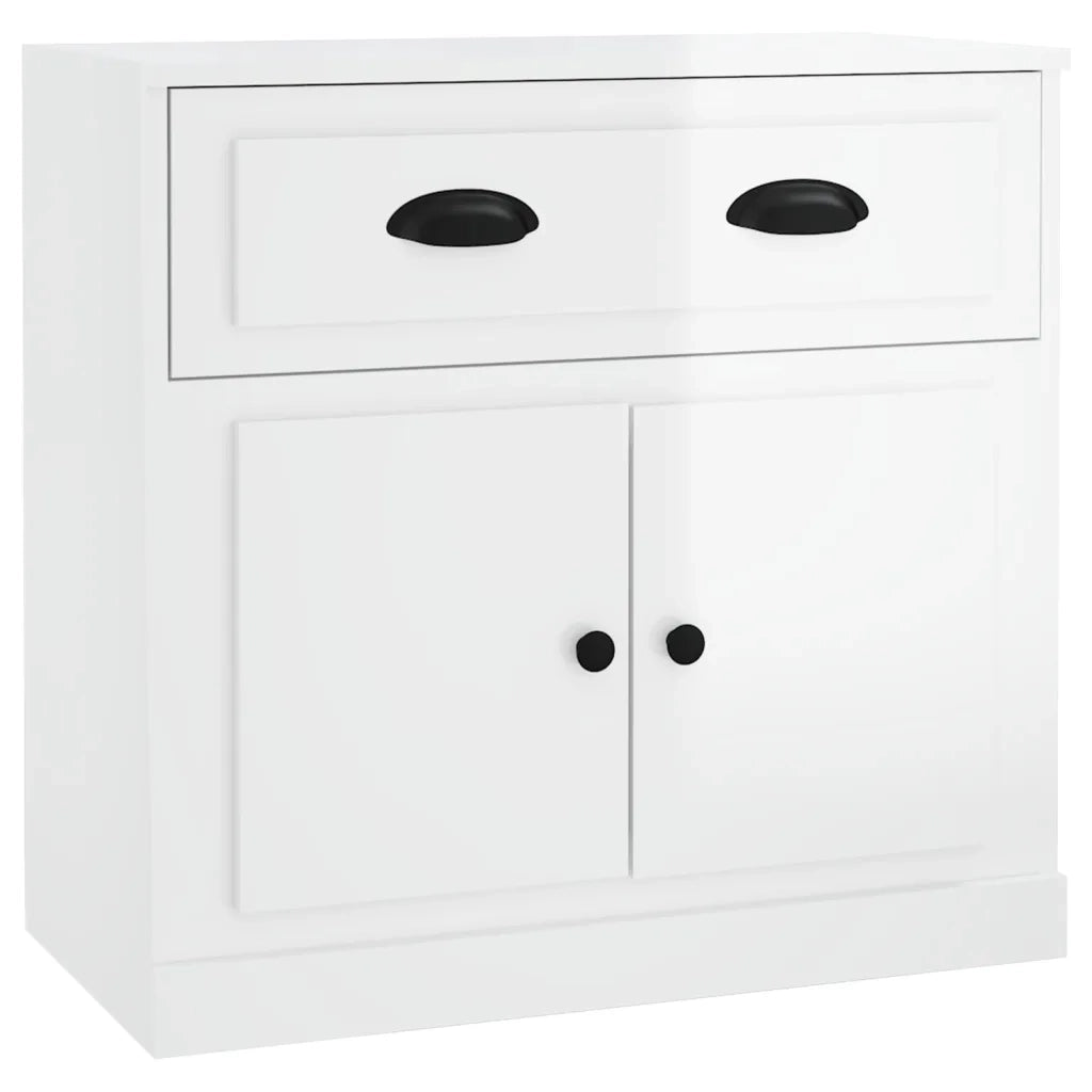 Credenza Bianco Lucido 70x35,5x67,5 cm in Legno Multistratocod mxl 78315