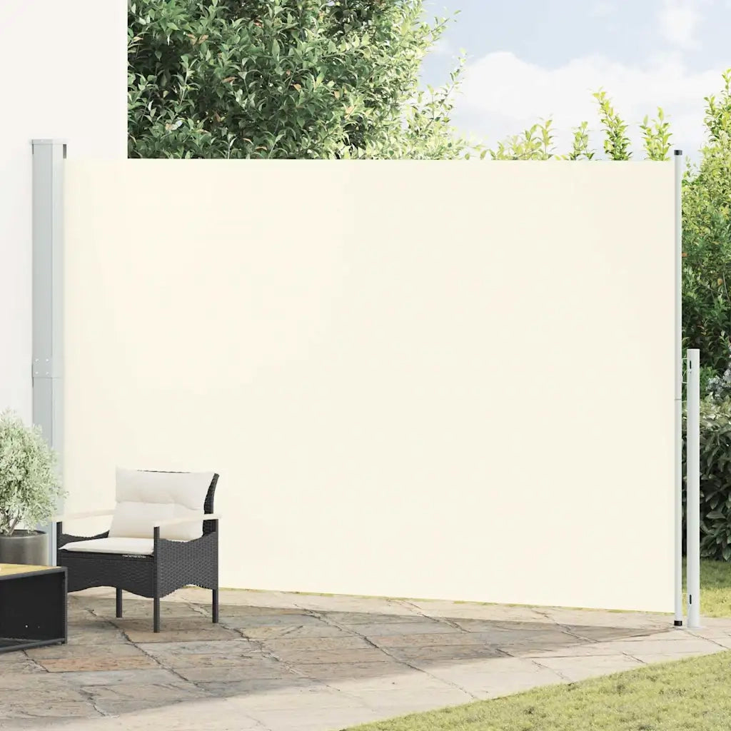Tenda Laterale Retrattile per Patio 220x514 cm Crema 313430