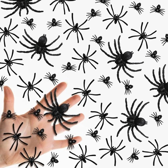 Decorazioni da Halloween 100 pezzi Spine nere 3 misure Spine in plastica realistici per Halloween scherzo Terrore Spine - Decorazioni per Halloween