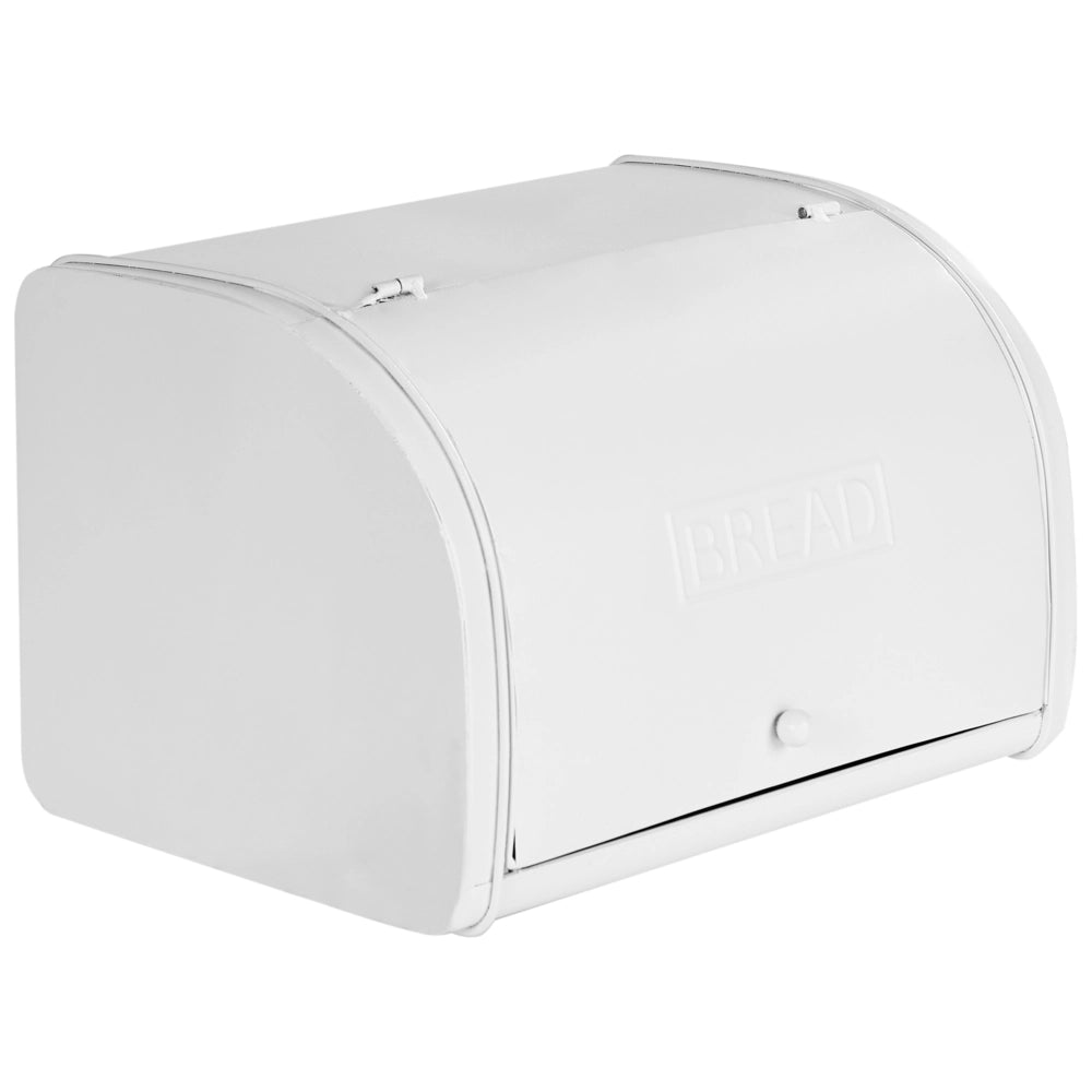 Cestino per pane bianca in metallo 39 x 24 x 21 cm decorativa ed elegante con coperchio