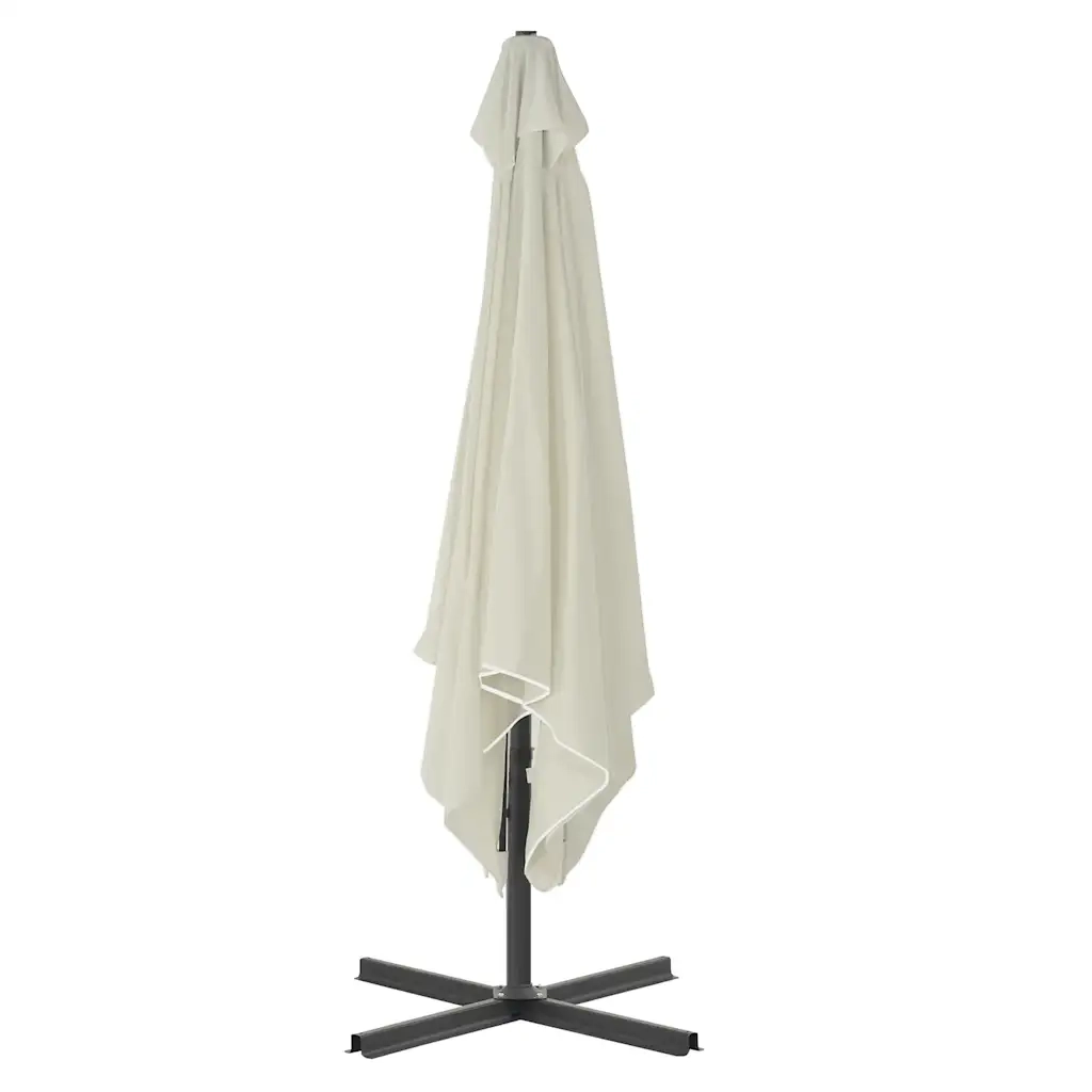 Ombrellone da Esterni con Palo in Acciaio 250x250 cm Sabbia 44882