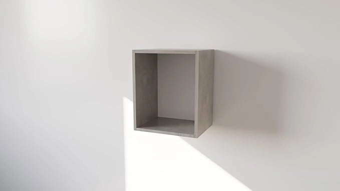 Pensile Cucina  in Legno NobilitatoCemento Mobile Alto con 1 Anta, Pensile Componibile Moderno Made in Italy (H48XL40XP33cm)