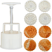 Set di stampi per torte a forma di torta, con 4 punteruoli di spessore regolabile per la cottura di torte, torte fatte in casa, biscotti e dessert (I)