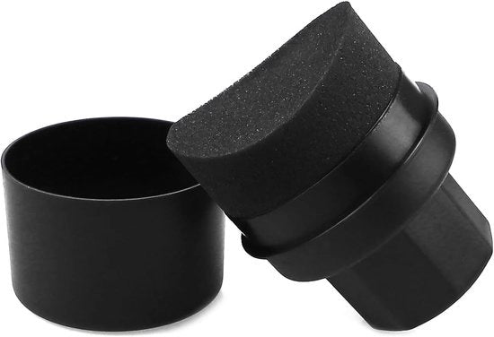 Spongia a forma di boog per auto con coperchio - Applicatore di pulitori e dressing - Ideale per lavare, lucidare e brillare i cerchi - nero