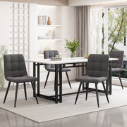 Tavolo da pranzo moderno 140 cm in MDF con gambe nere