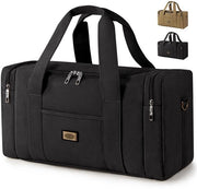Borsa da Viaggio in Canapa Ristrutturata - 38L - Sport - Weekend - Bagaglio a Mano - Cinturino Regolabile con Spalla