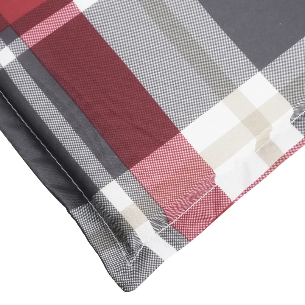 Cuscino per Sdraio a Quadri Rossi 200x60x3 cm in Tessuto cod mxl 64036