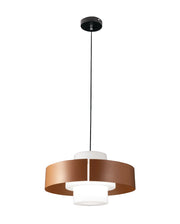Lampada a Sospensione Loto Ø450mm in Metallo e Vetro Soffiato Mattone, Attacco E27 40W, IP20, Classe 1 - Design Moderno Elegante