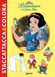 Biancaneve e i sette nani. Staccattacca&colora. Con adesivi. Ediz. illustrata,Giunti