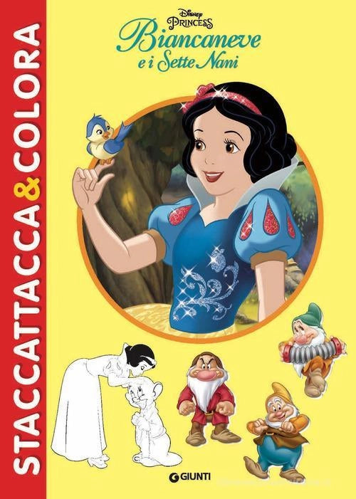 Biancaneve e i sette nani. Staccattacca&colora. Con adesivi. Ediz. illustrata,Giunti