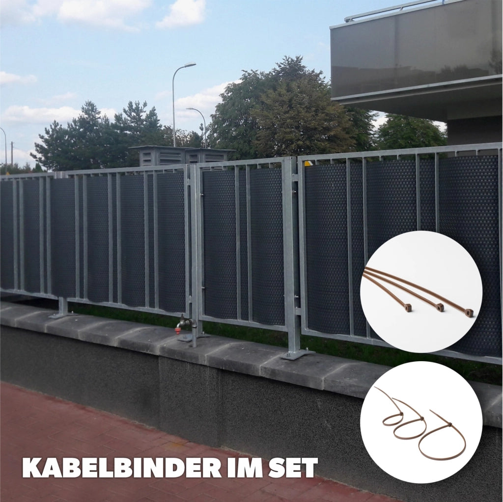 Telo copribalcone in tecnorattan KADAX 1x1M Marrone Scuro Premium Custom-Mat