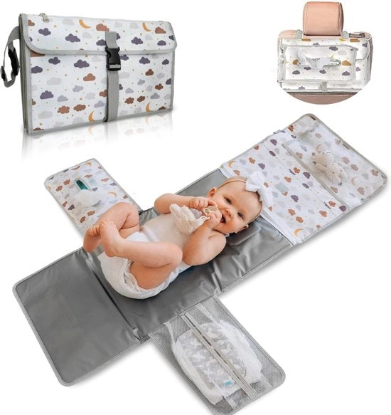 Cuscino di copertura XL - copertura idrorepellente pieghevole ideale come regalo per neonati - Il cuscino di copertura è una borsa rimovibile con 6 tasche come borsa da toeletta per articoli per neonati