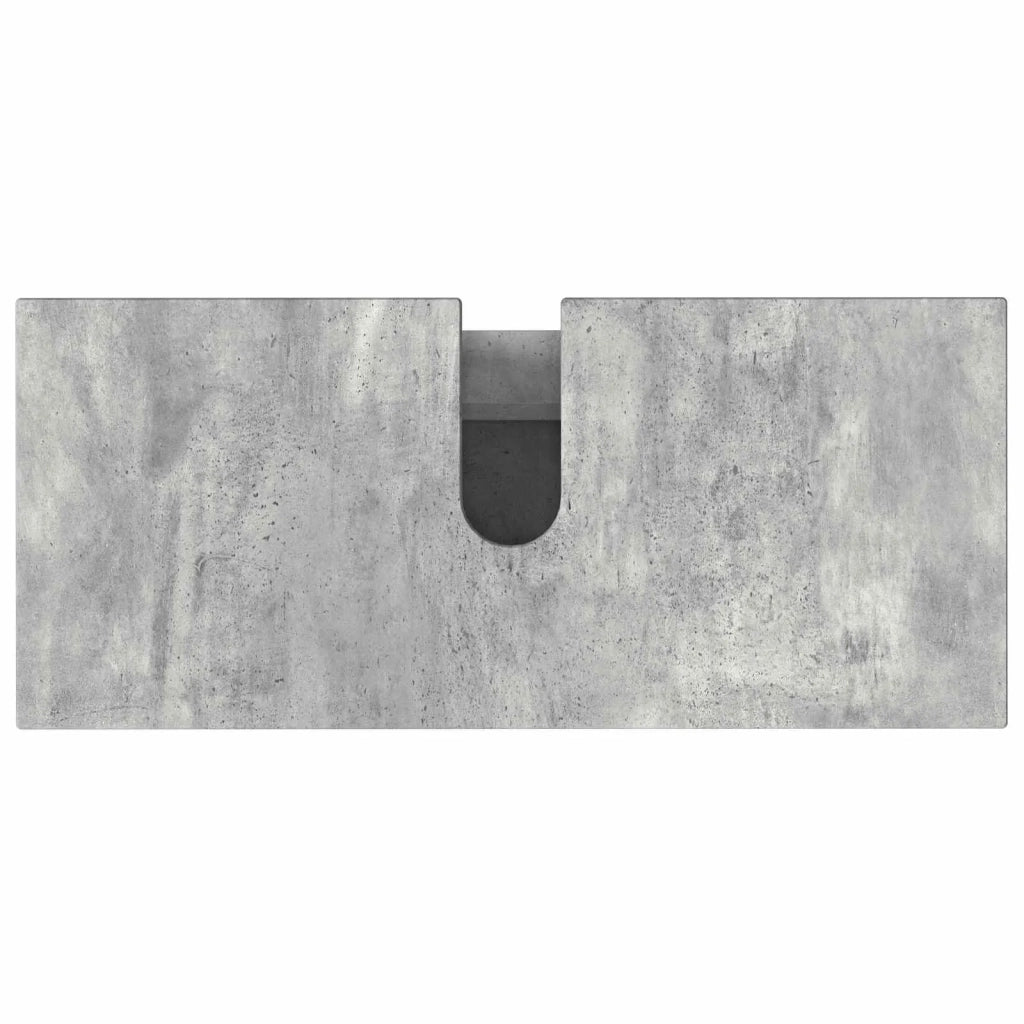 Mobiletto da bagno Grigio Cemento 80 x 35 x 60 cm