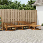 Set di divani da esterno 5 pz Naturale Legno di Acacia Massello 3382487