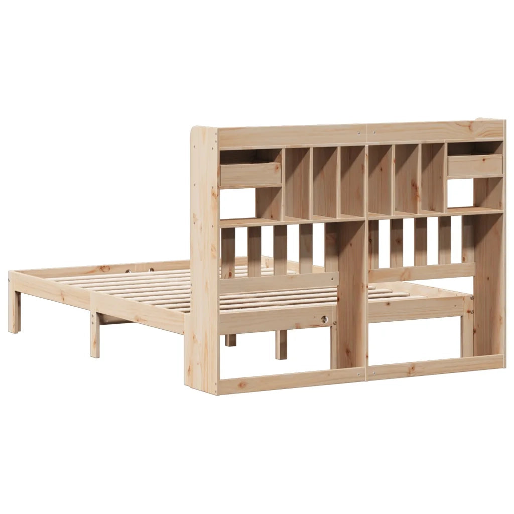 vidaXL Letto Libreria senza Materasso 140x190 cm in Legno di Pino