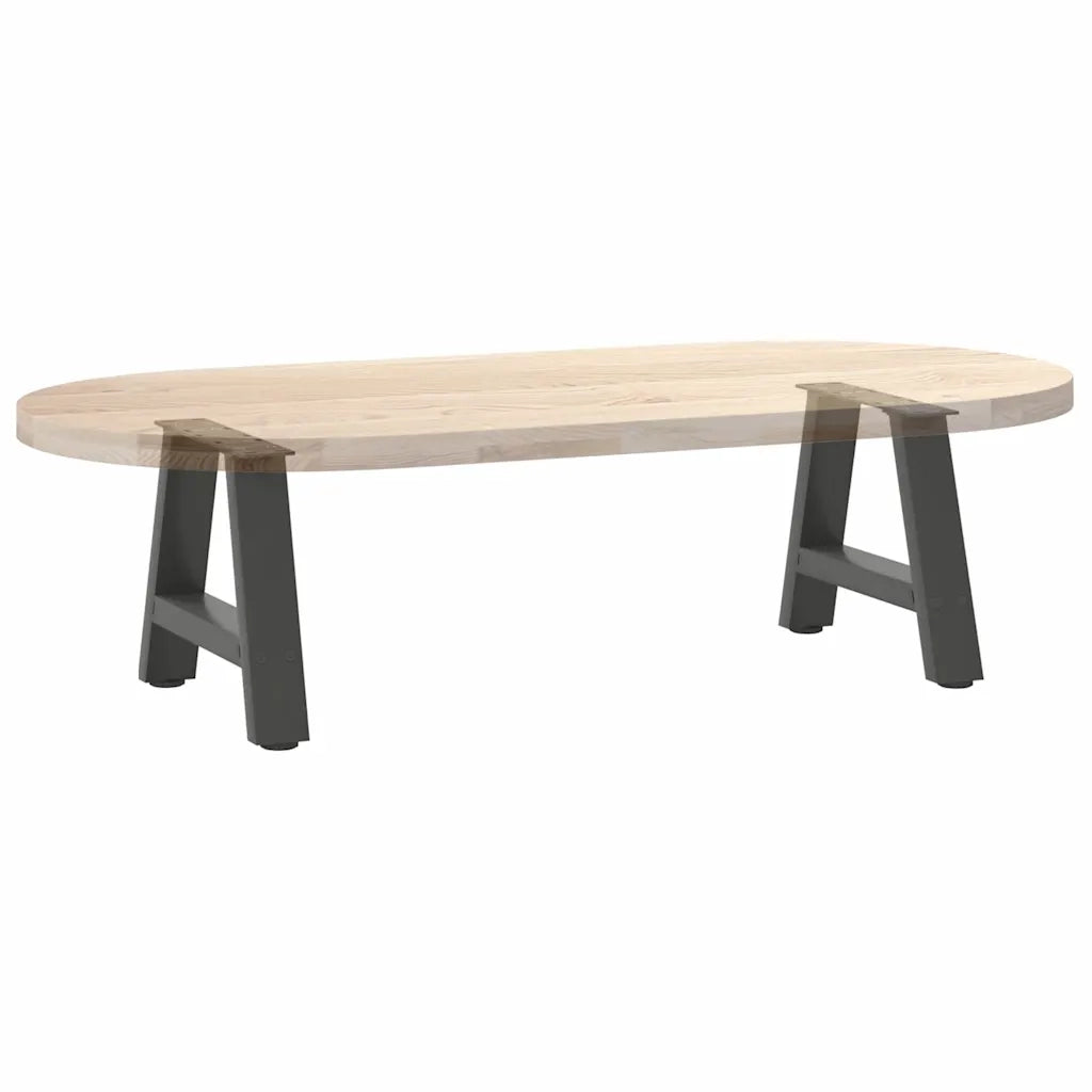 Gambe per Tavolino da CaffÃ¨ a Forma di A 2 pz Antracite 50x(30-31) cm Acciaio