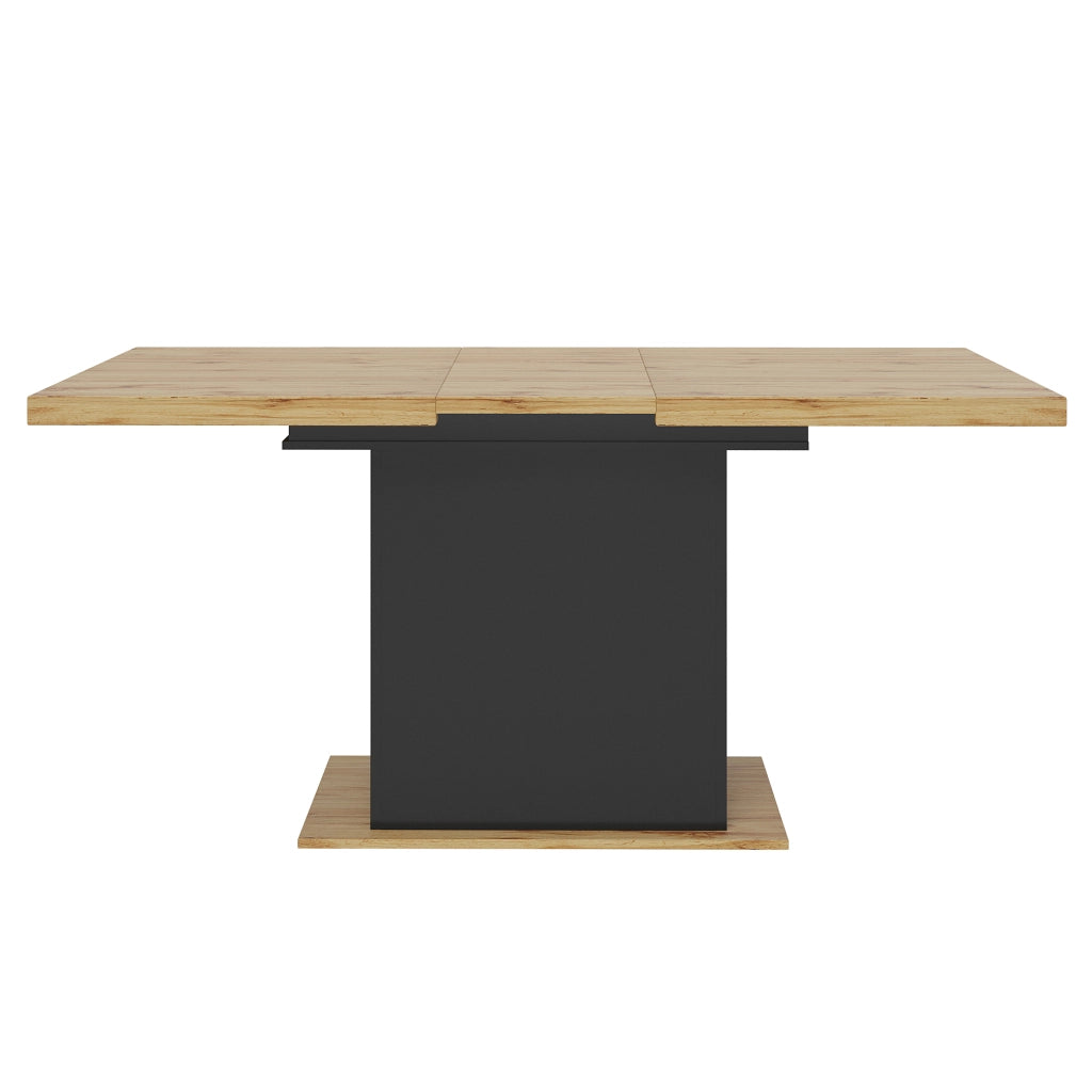Tavolo da pranzo allungabile in MDF effetto legno con illuminazione integrata e 2 cassetti