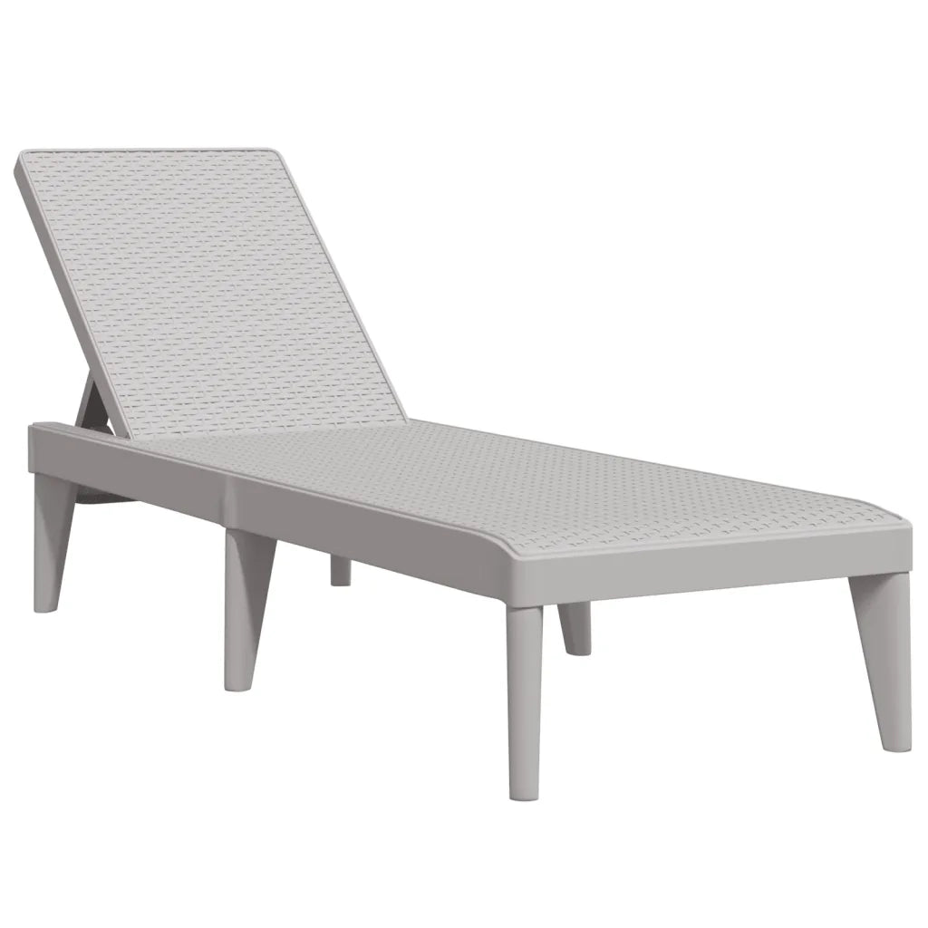 Lettino Grigio 186x60x29 cm in PP 364218