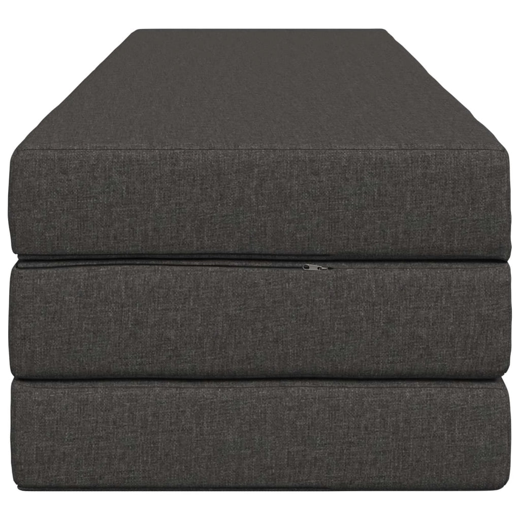 Divano Letto Pieghevole 200 x 67 x 45 cm Grigio Scuro 900257