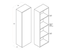 Pensile da Bagno 34x27x160 cm in Legno TFT Marte Pietra Marrone