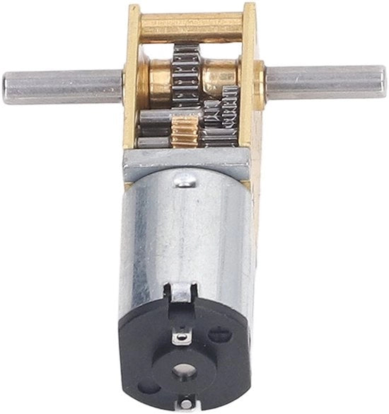 Motore a ingranaggi 27 RPM - Elevato Coppia - Doppia Asse - Puleggie in Metallo - Motore DC Silenzioso - Progetto Duraturo - Motore Riduttore