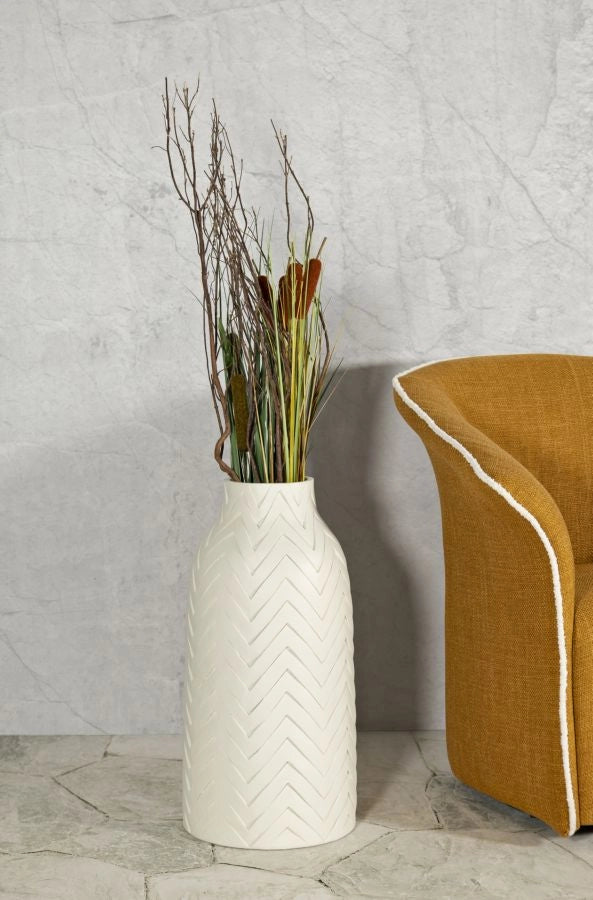 Vaso Winter Ø29x60 cm in Mgo Crema