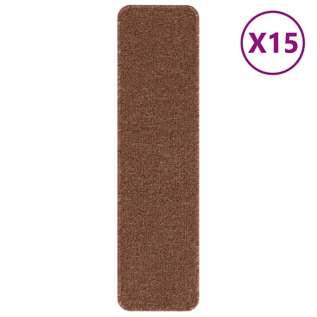 Tappetini Antiscivolo per Scale 15 pcs Giallo 75 x 20 cm PP 4019811
