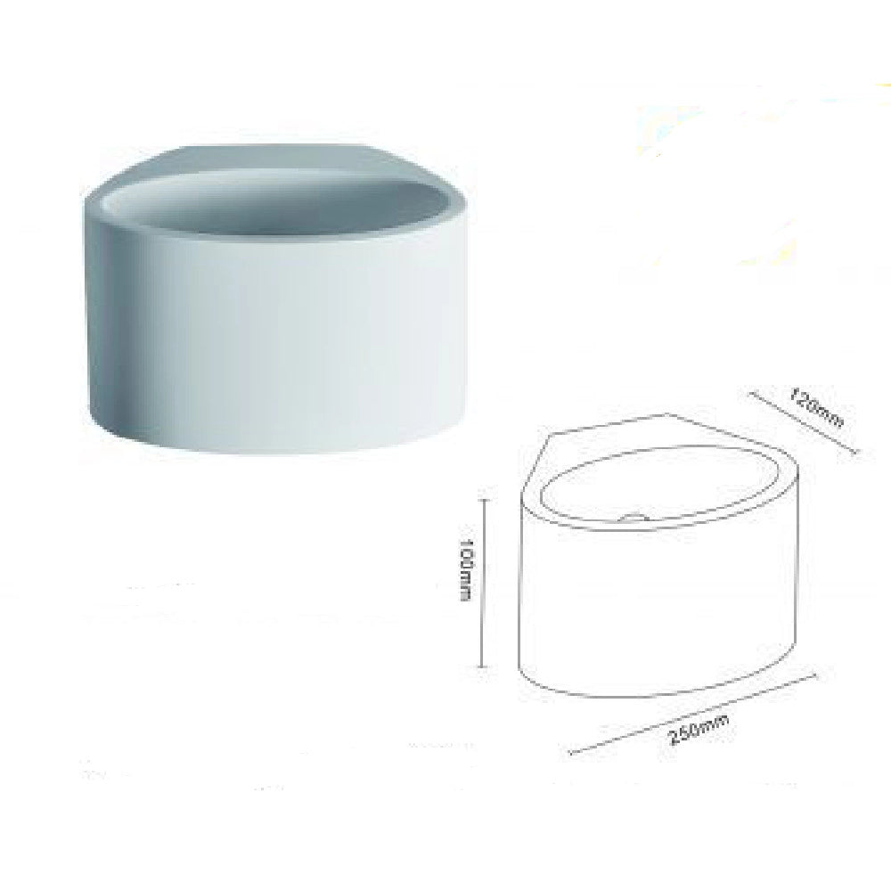 Trade Shop - Applique Lampada Parete Moderno In Gesso Ovale Attacco 1xg9 Verniciabile Gs-e65 -