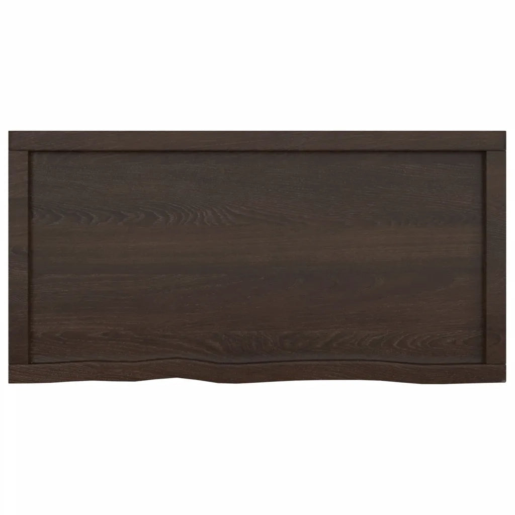 Piano Bagno Marrone Scuro 100x50x(2-6)cm Legno Trattato 3156229