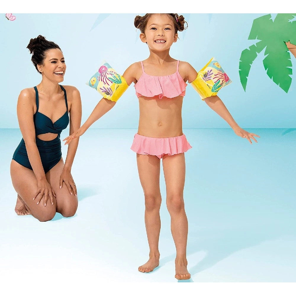 Trade Shop - Braccioli Fun Fish 23 X 15 Cm Multicolore Bambini 3 - 6 Anni Piscina Mare 58652 -