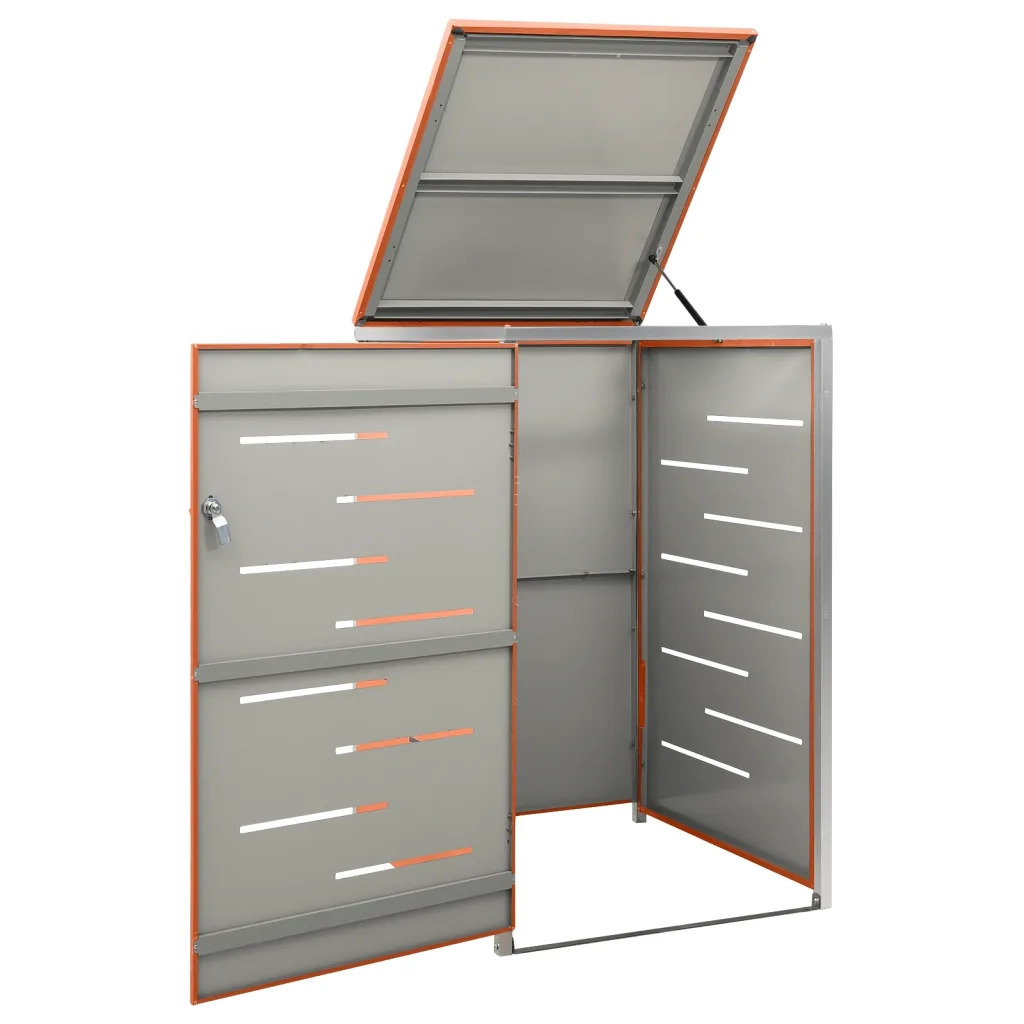 Copribidone per Spazzatura Singolo 69x77,5x112,5cm Acciaio Inox 149562