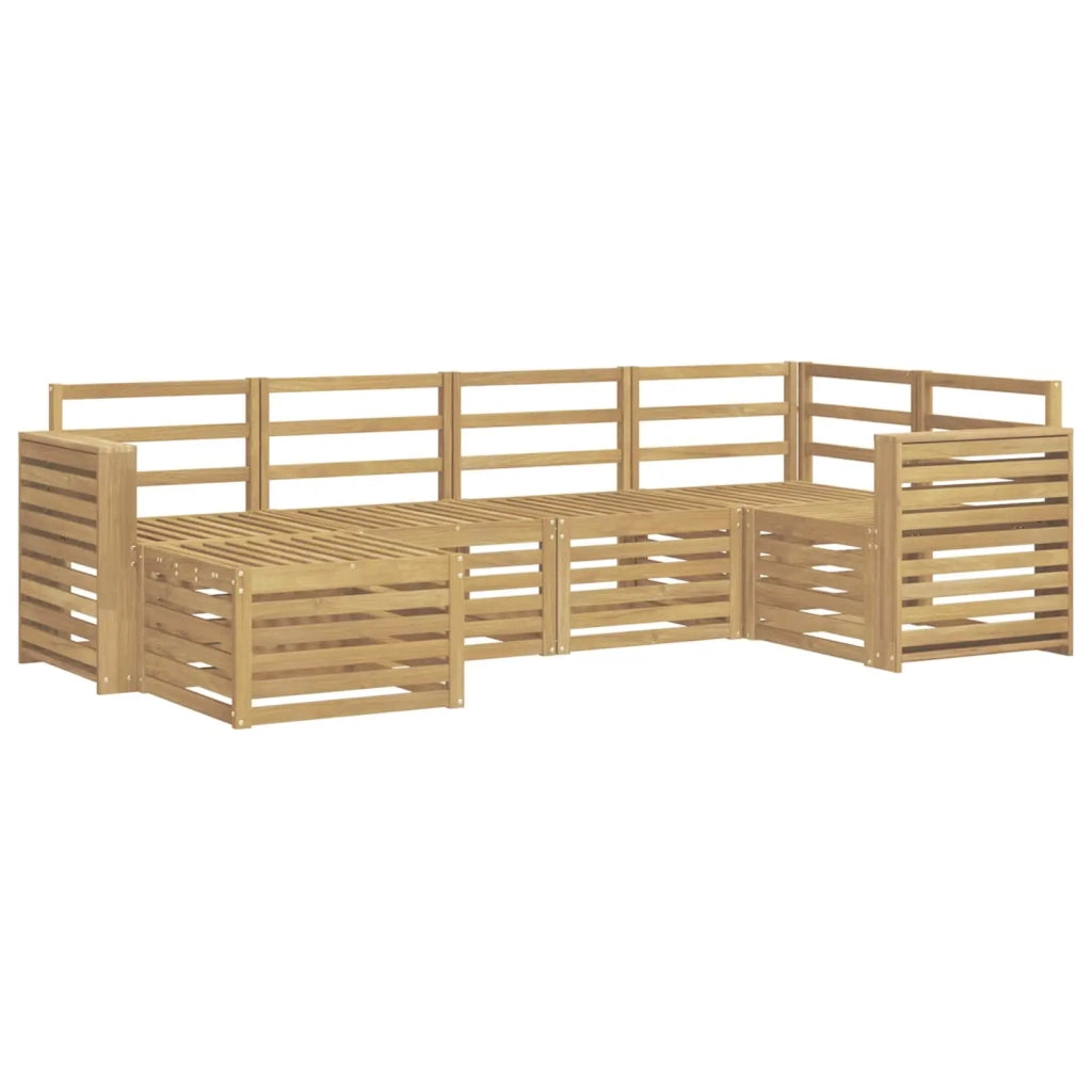 Set di divani da esterno 6 pcs Bianco Poliestere 3392119