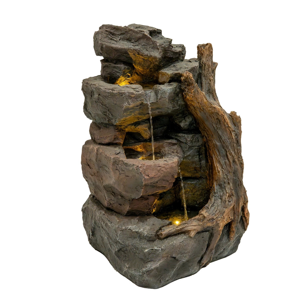 Fontana da Giardino Elettrica con LED e Cascata – Willow Springs