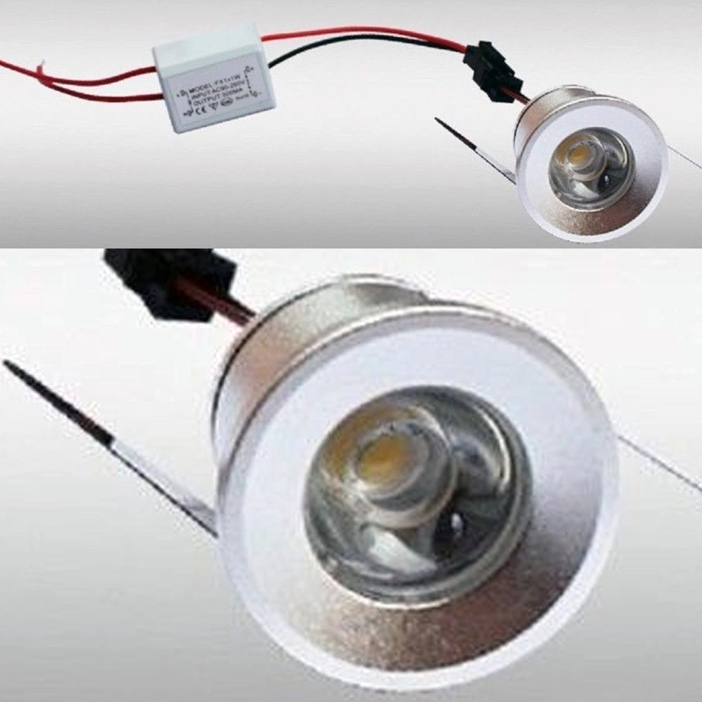 Trade Shop - Faretto A Led Da Incasso Foro 25mm 1 Led 1w Luce Caldo Freddo Per Interno Ip20 -