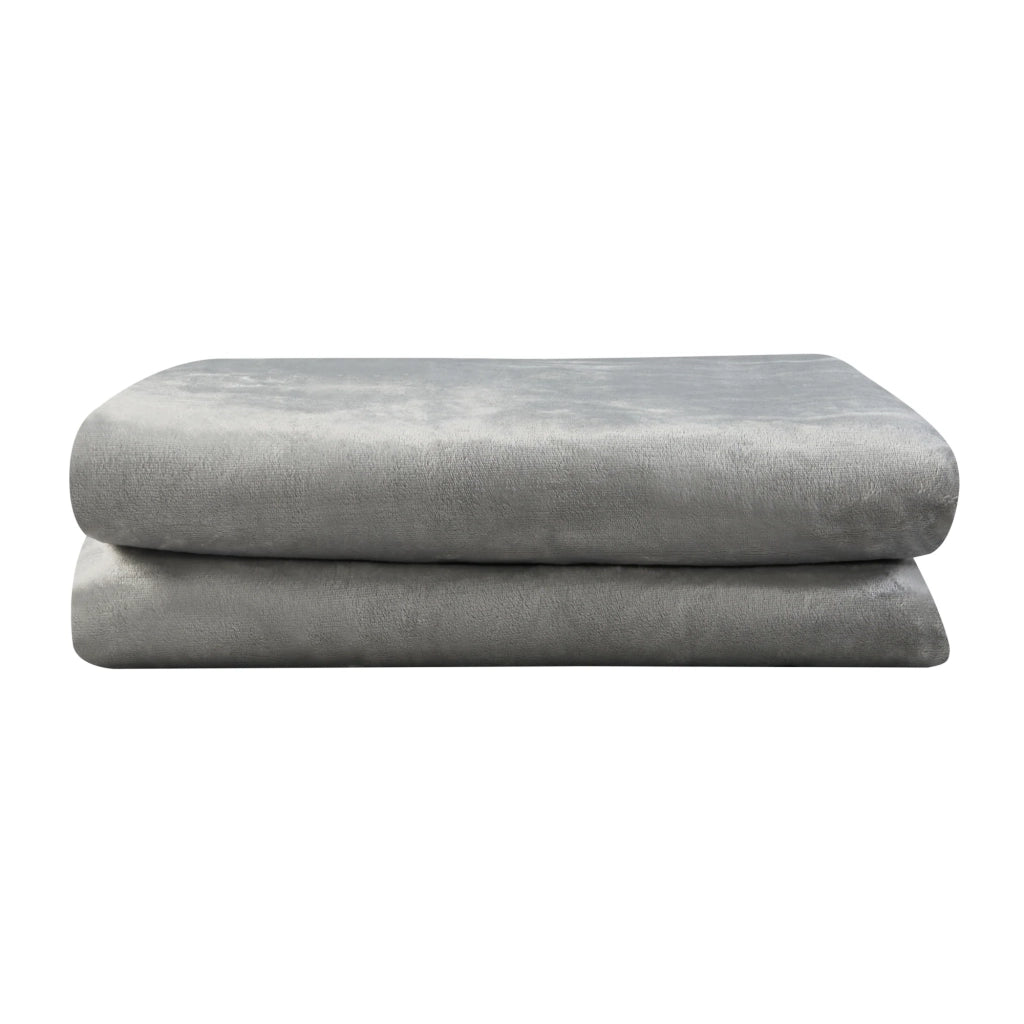 Coperta elettrica riscaldata 120 watt camera da letto 180 x 130 cm grigio scuro 03_0009331