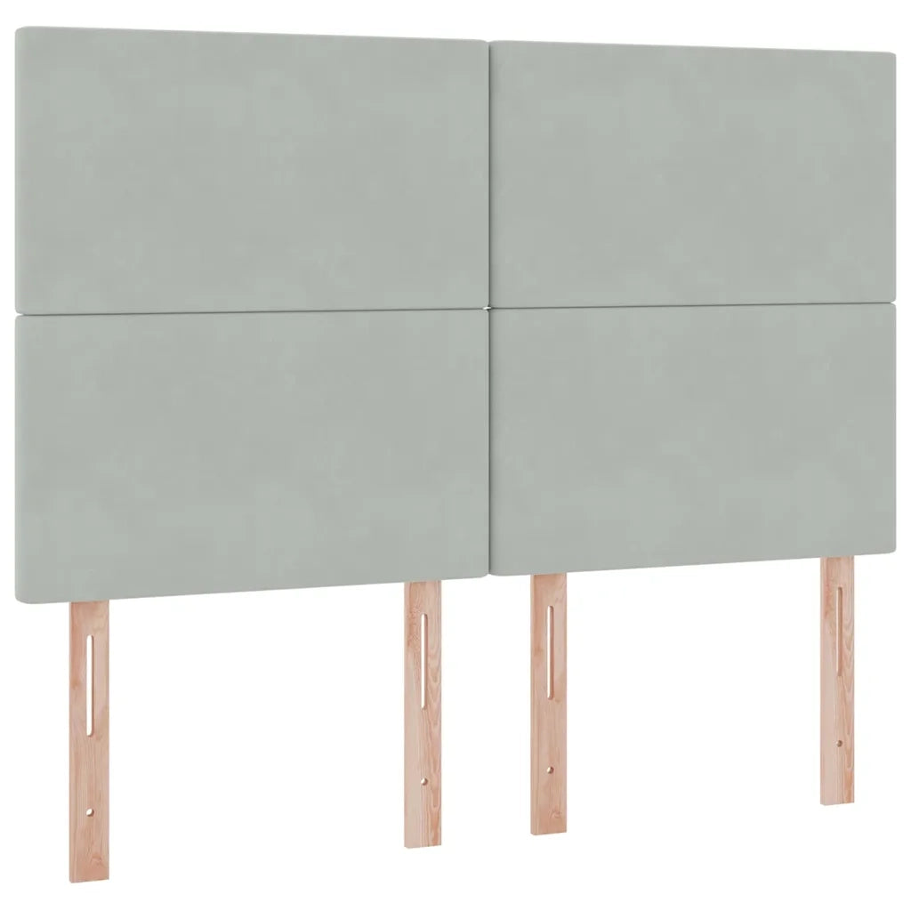 Letto con contenitore e materasso Grigio chiaro 140 x 190 cm