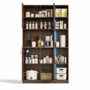 Credenza alta da cucina con prese USB e LED RGB; MDF; 105 x 40 x 180 cm