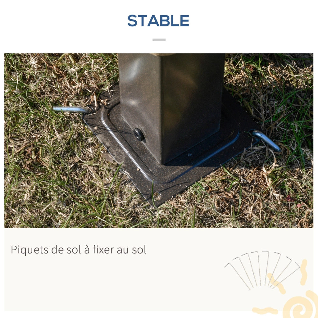 Tonnelle da giardino in alluminio ¨C zephmum ¨C grigio antracite 3x3 m