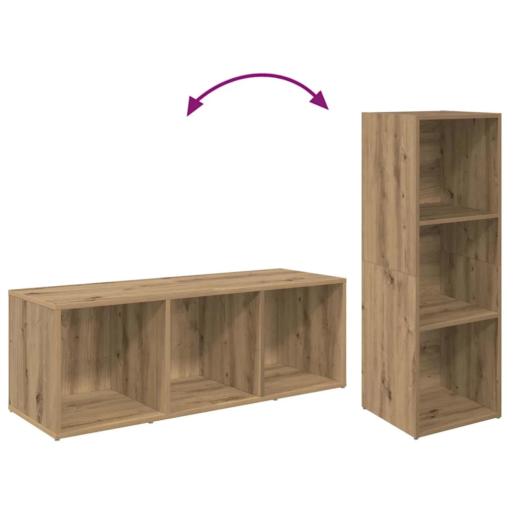 Set mobile TV 3 pz-Set di 3 Credenza per TV Rovere artigianale 37 x 35 x 107,5 cm