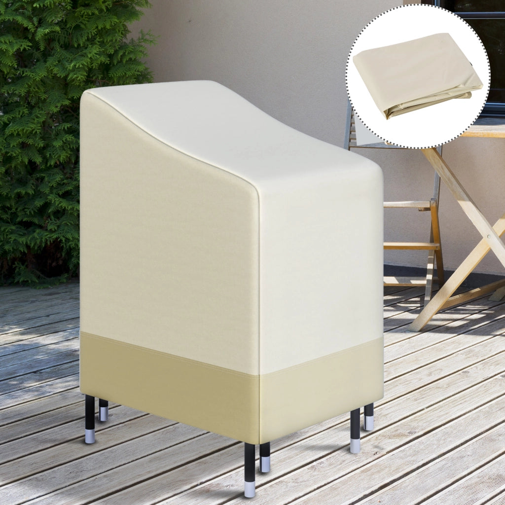Housse de Protection per Sedie da Giardino Impilabili ¨C Zephmum ¨C Beige 90x70x115 cm