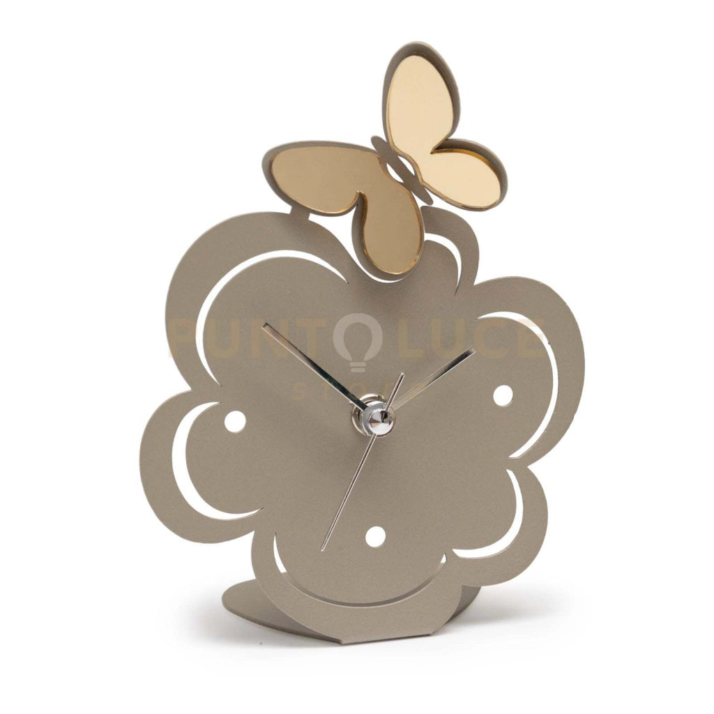 orologio farfallina decorato Sabbia in Ferro 13x17cmh