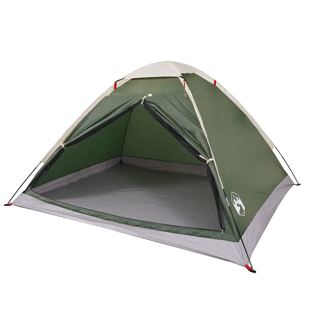 Tenda da Campeggio a Cupola per 4 Persone-Tenda per Escursionismo Verde Impermeabile 850882
