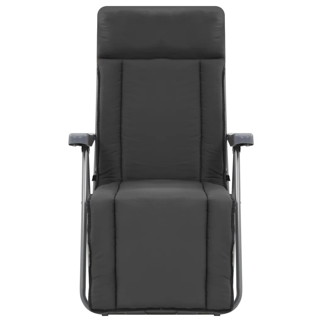 Sedie da Giardino Pieghevoli con Cuscino 2 pz Grigio 44320
