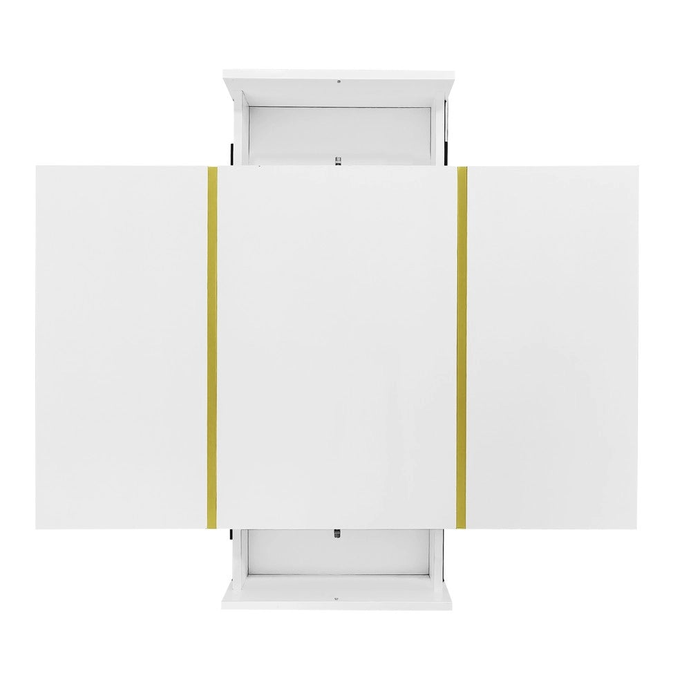 Tavolino da Caff¨¨ con 2 Cassetti ¨C MINIMAL ¨C Bianco Lucido, Moderno