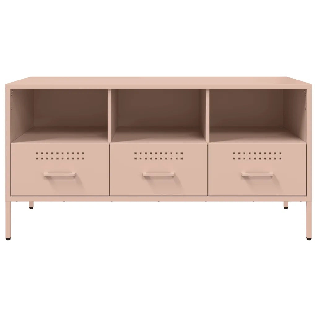 Mobile TV Rosa 100,5x39x50,5 cm in Acciaio 843037