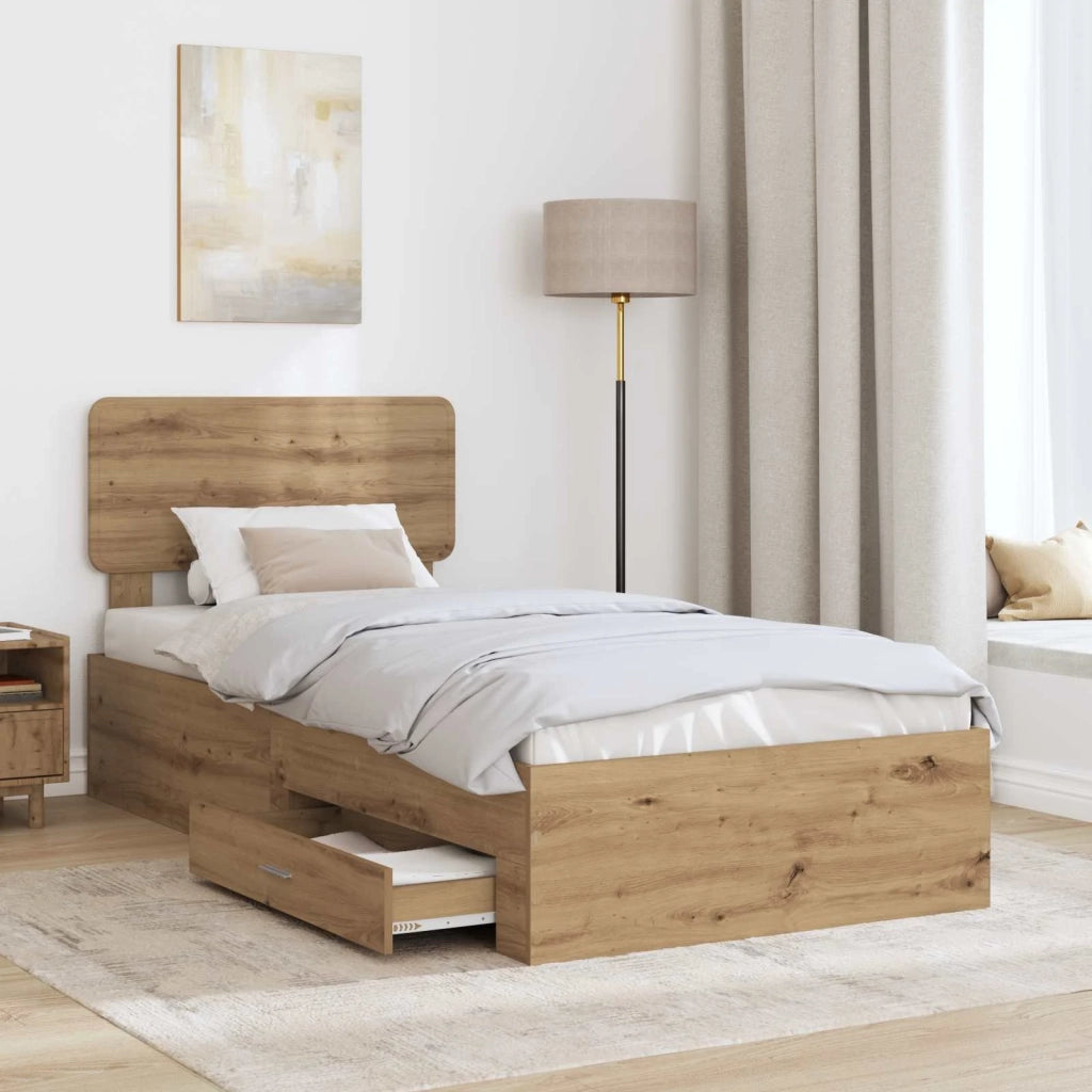 Struttura del letto Rovere artigianale 100 x 200 cm 3412417
