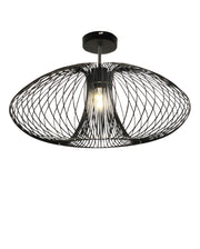 Plafoniera Fassa Ø60cm in metallo colore Nero, attacco E27 40W, design moderno ed elegante per illuminazione d'interni, IP20 - Fassa